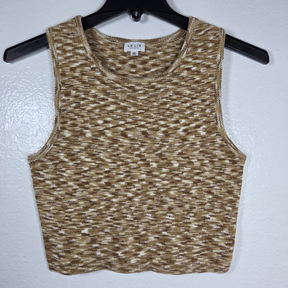 Le Lis Multi Color Yarn Knit Tank Women’s Medium Sleeveless Sweater Top